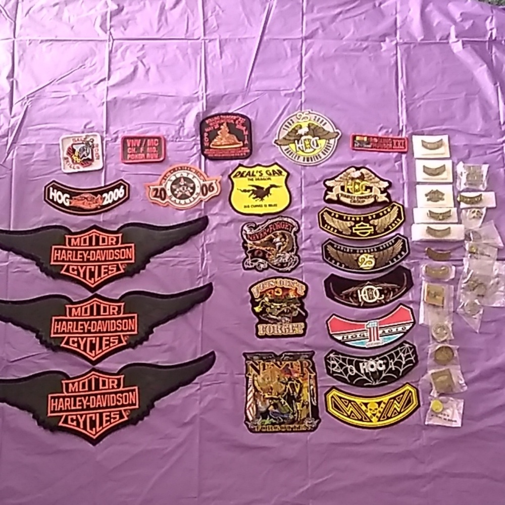 Harley Davidson patches and pins